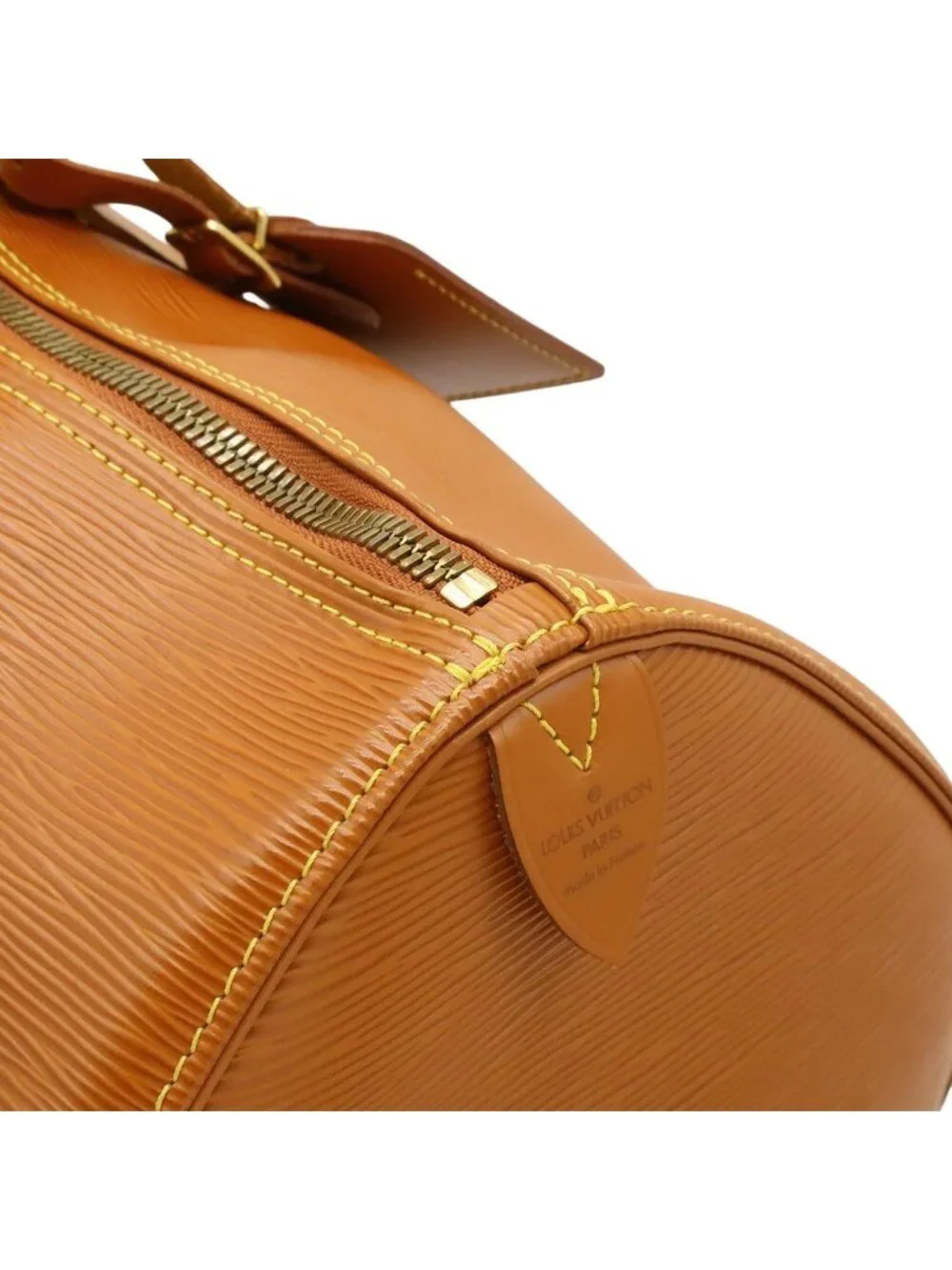 Louis Vuitton Epi Keepall 50 Boston Bag Purse Leather Cipango Gold Camel